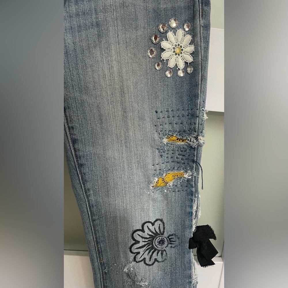 Restored by Design Upcycled American Eagle Jeans – One of a Kind Artisan Denim - Picture 6 of 13